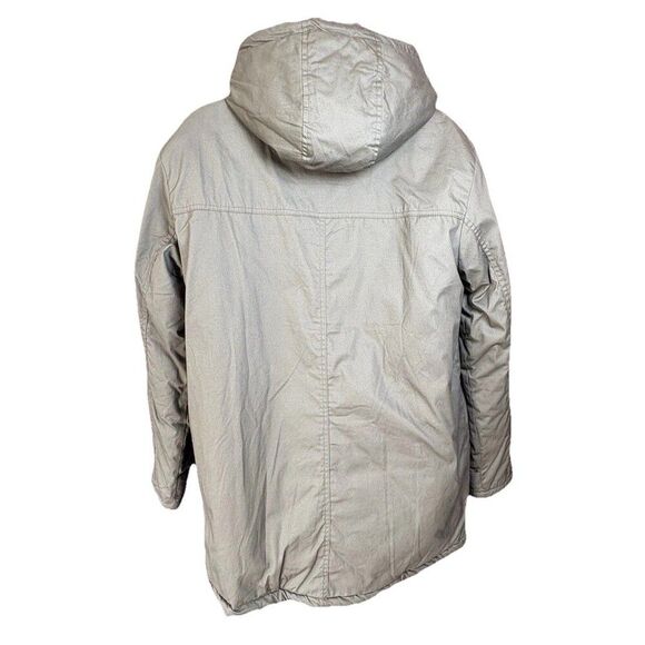 LIVERGY Urban Denim Winter Coat Men's Parka Size 42 Army Green Jacket - Picture 4 of 11